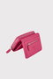 Zoozie Bags Cartera para Mujer Moon - Fuchsia, Piel Auténtica 100%, 11x2x8.5 cm